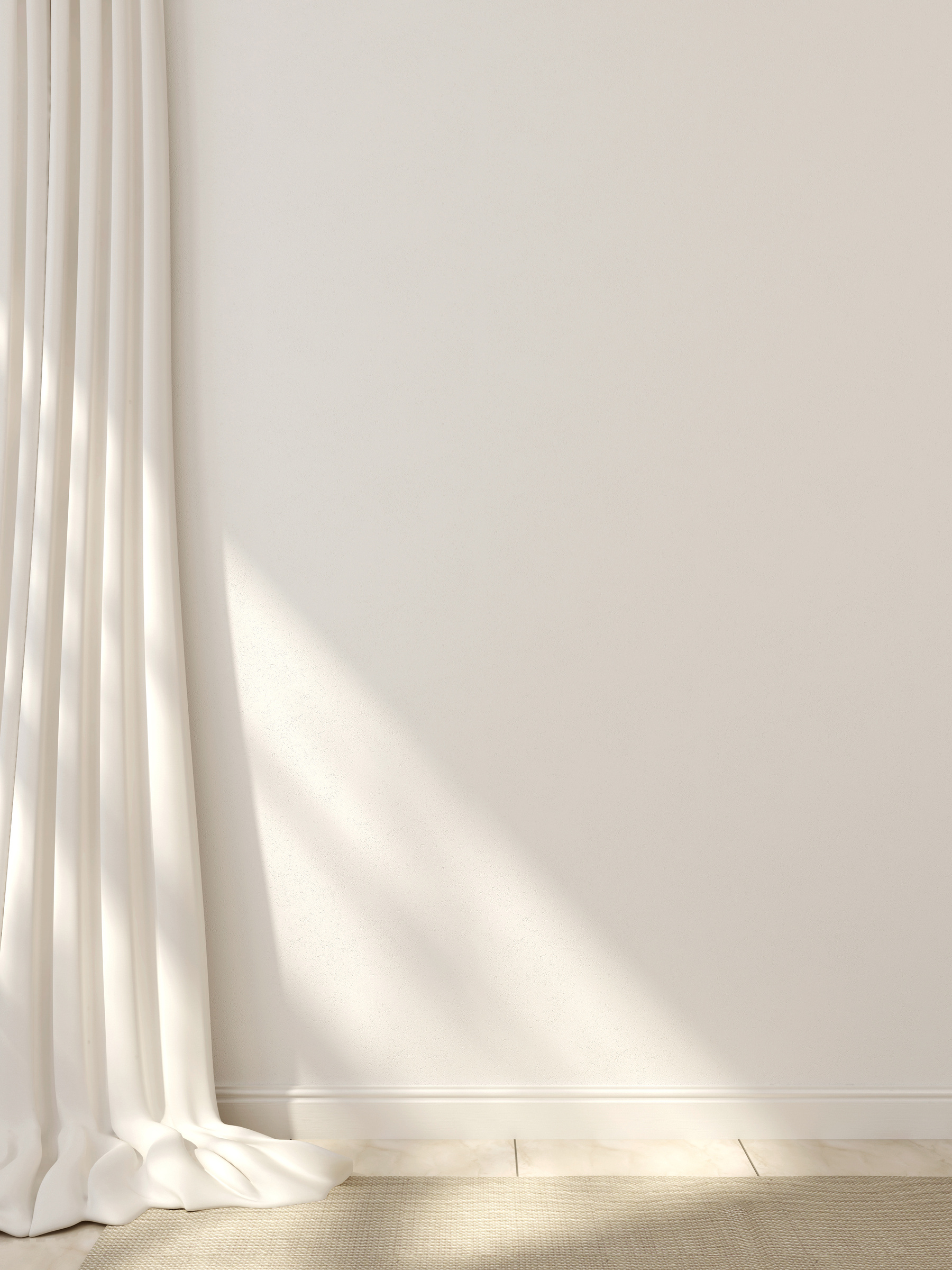 White  curtains